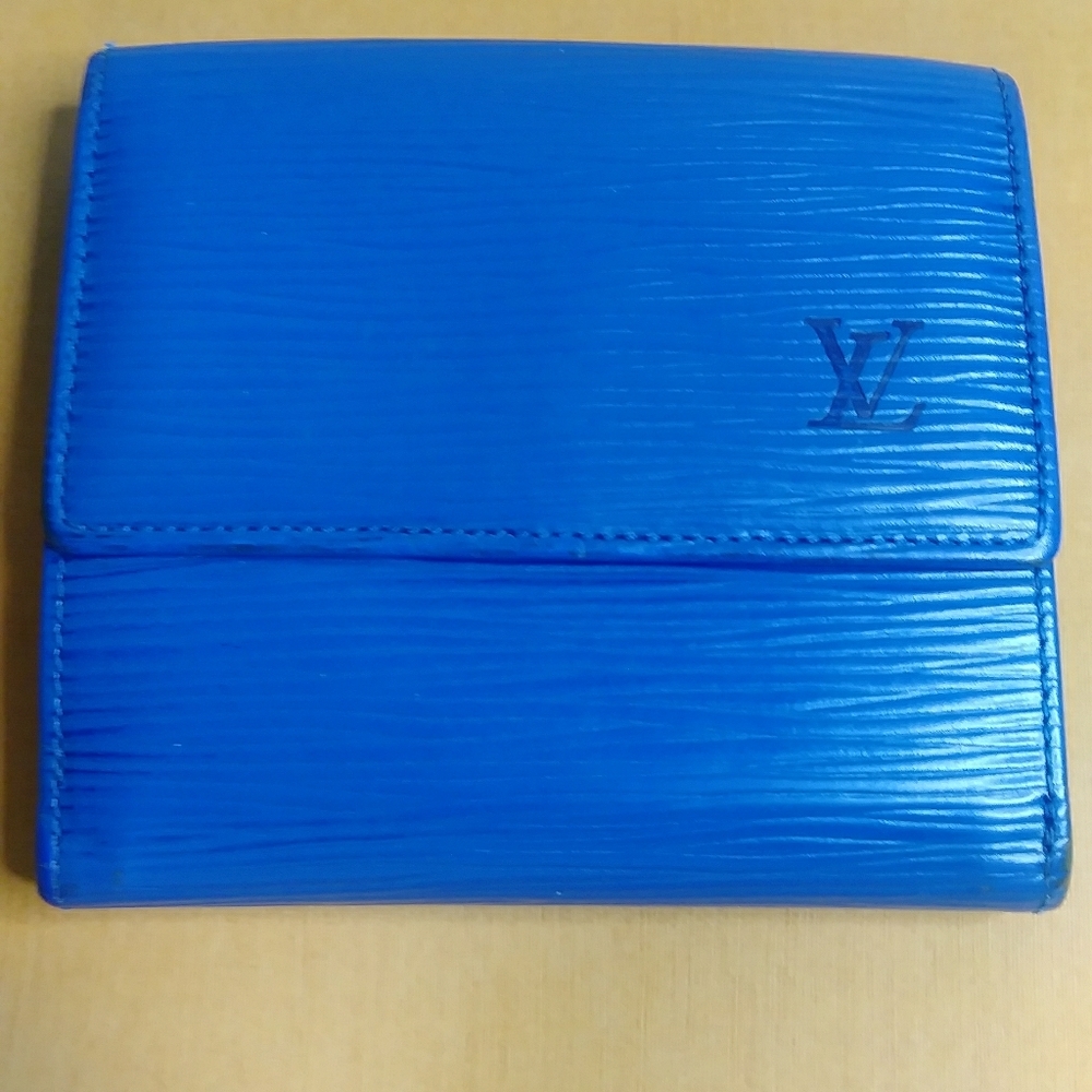 Authentic Louis Vuitton Blue Epi Wallet
